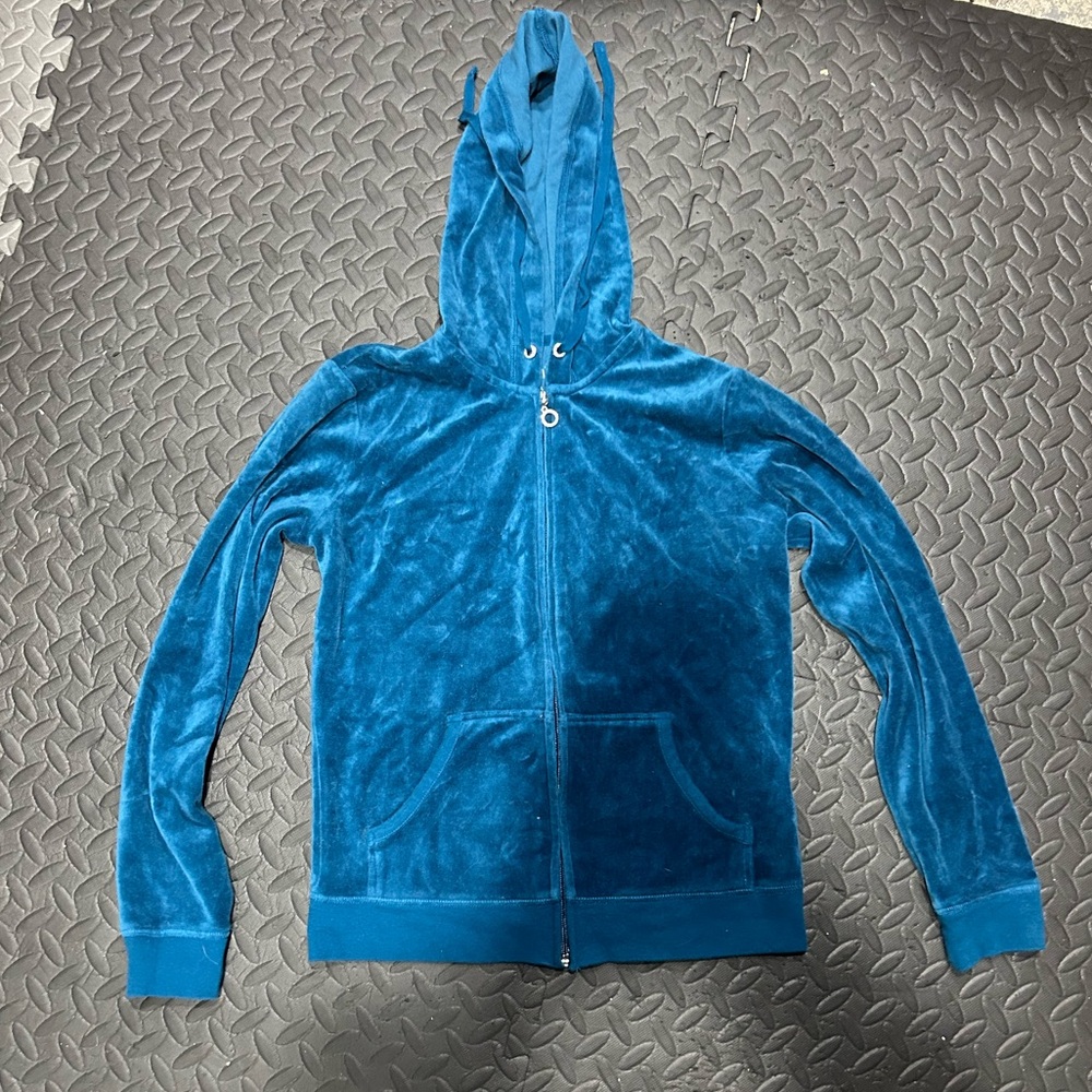 Blue Velour zip up